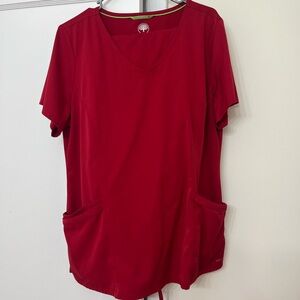 Healing Hands Red Scrub Set